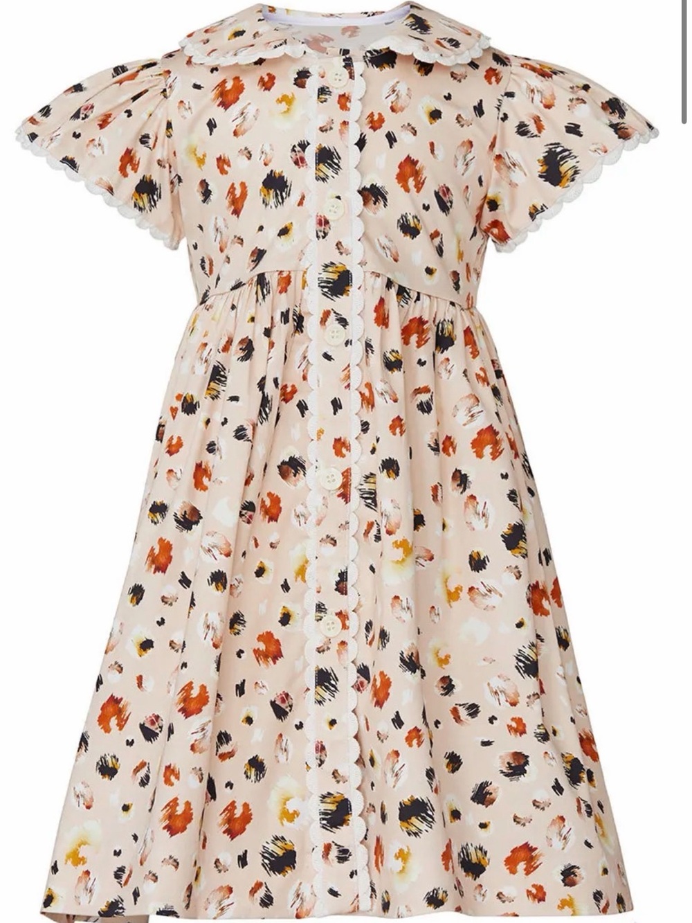 HUNTER BELL Cream Floral Button-Front Sundress